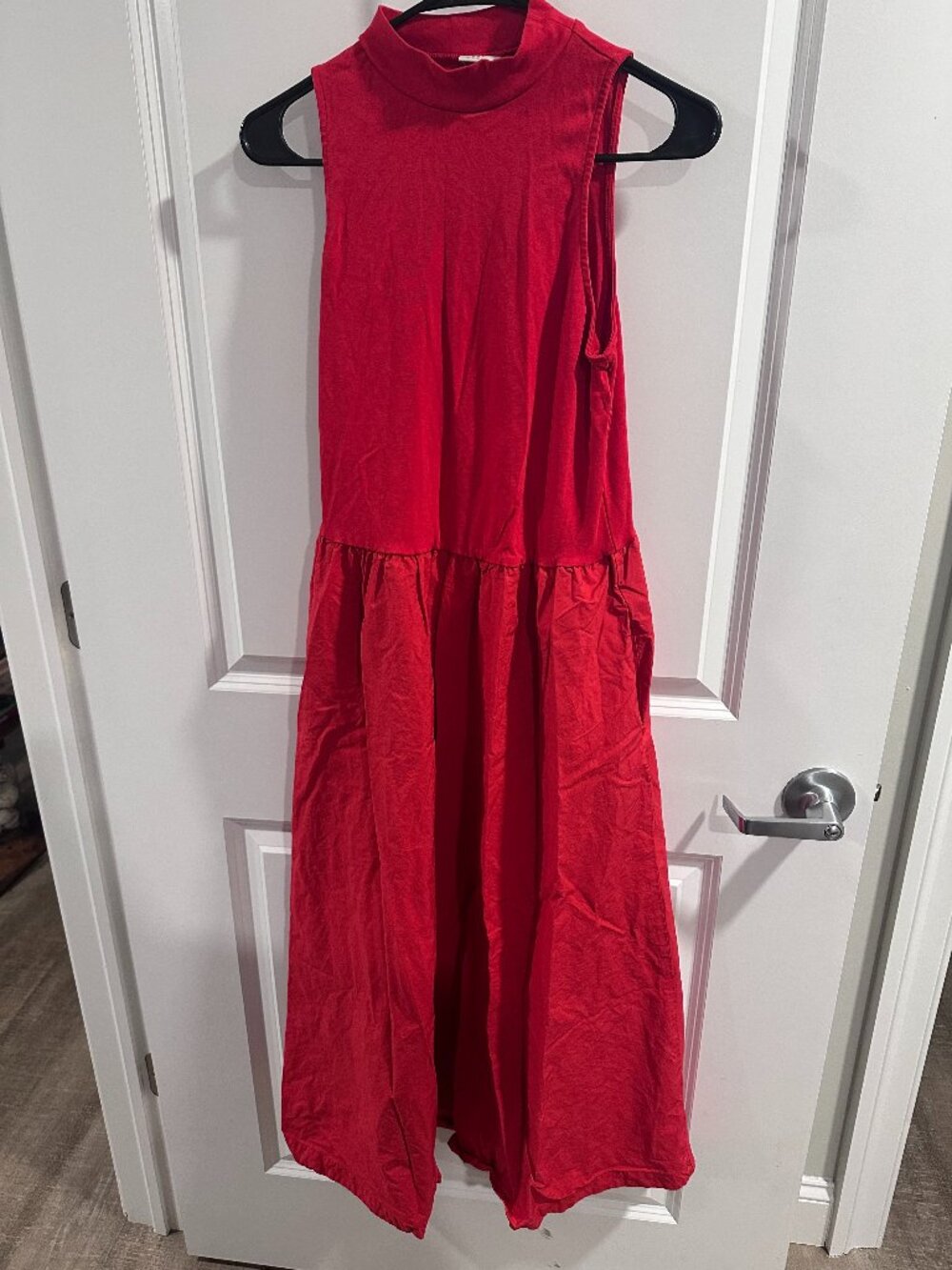 Women's Red Maxi Dress w/ Pockets
